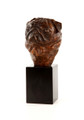 Pug Head Study Bronze Sculpture by Marie Ackers