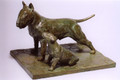 English Bull Terrier Bronze Sculpture by Eskandar Magzub