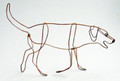 Wire Sculpture of Yellow Labrador by Bridget Baker