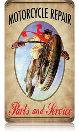 Vintage-Retro Motorcycle Metal-Tin Sign