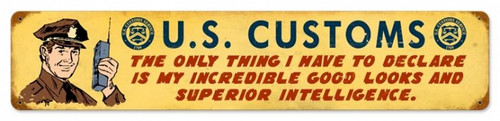 Vintage-Retro US Customs Metal-Tin Sign