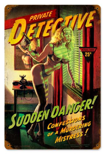 Vintage-Retro Sudden Danger Metal-Tin Sign