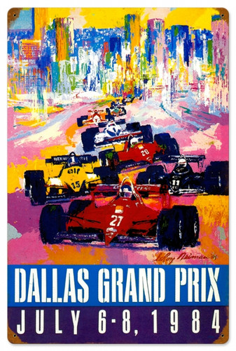 Vintage-Retro Dallas Grand Prix Metal-Tin Sign 16 x 24 Inches