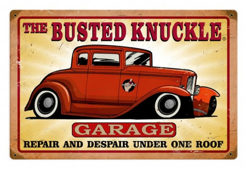 Vintage Busted Knuckle Garage Metal Sign 8