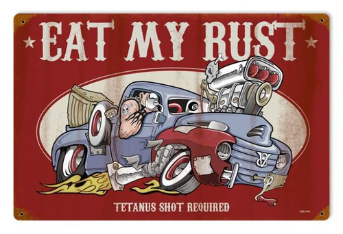 Vintage-Retro Eat My Rust Metal-Tin Sign