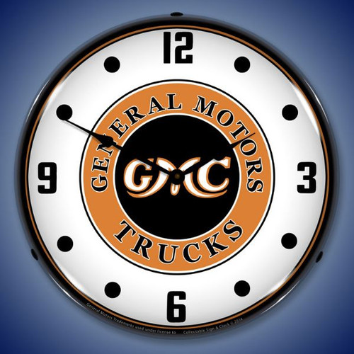 GMC Trucks Vintage Lighted Wall Clock 14 x 14 Inches