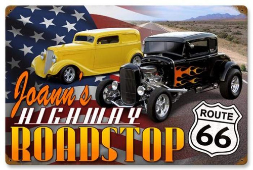 Vintage-Retro Highway Roadstop Metal-Tin Sign - Personalized
