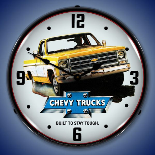 Lighted 1979 Chevrolet Truck Lighted Wall Clock 14 x 14 Inches