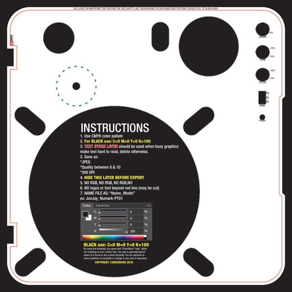 numark pt 01 usb skinz custom 12inchskinz