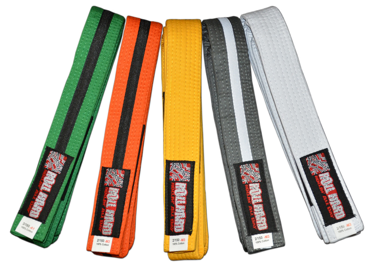 ROLL HARD IBJJF Kids Brazilian Jiu Jitsu Belts Rank System