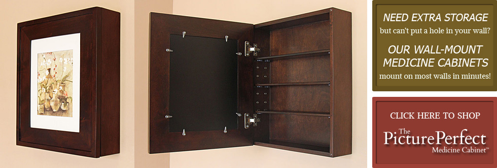 recessed medicine cabinets with picture frame doors | mirrorless