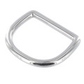 DR020 1 1/4" Nickel Plate, D-Ring, Solid Brass