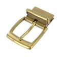 10114A 1 1/8" Polished Brass, Heel Bar Buckle, Solid Brass