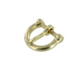 10181 3/4" Natural Brass, Heel Bar Buckle, Solid Brass