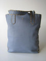 Leather Tote Bag 303 Peony With Natural Trim