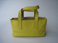 Leather Audrey Yellow With Natural Trim