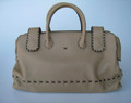 Leather Betty Tan With Black Trim