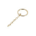G0229 7/8" Natural Brass, Key Chain, Solid Brass, with Iron Key Ring