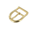 B2325 3/4" Gold Plate, Center Bar Buckle, Solid Brass