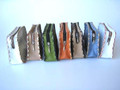 Cosmetic/Purse Small White With Orange Trim