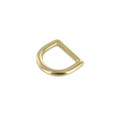 G11974 20mm Natural Brass, D-Ring, Solid Zinc