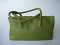 Leather Doctor Green With Natural Trim