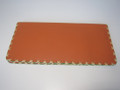 Leather Passport Case Orange with Green Trim