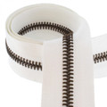 Metal 8 Riri Zipper, Continuous Chain, Cotton Dyeable, Antique Brass Teeth (AM)