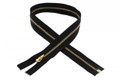 Metal 4 Riri Zipper, Seperating End, Brass Teeth (GO), Black, Snodo Pull 51cm
