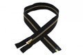 Metal 4 Riri Zipper, Seperating End, Brass Teeth (GO), Black, Snodo Pull 48.5cm