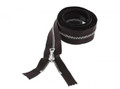 Metal 4 Riri Zipper, Seperating End, Nickel Matte Teeth (NI), Dark Brown, Flach Pull
