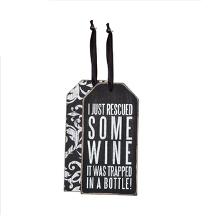 wine,wine tag,funny,primitives by kathy