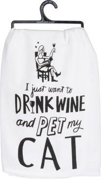 Towel drink wine pet cat