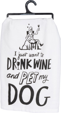 Towel drink wine pet dog