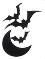 Bats and Moon Stencil