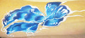 Butterfly painted with Dolphin by Lisa Marie