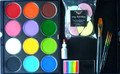 Starter Kit 1 contains :-
12 x TAG Regular 32g colours in a case- Black, White, Red, Yellow, Orange, Pink, Purple, Light Green, Mid Green, Light Blue, Royal Blue and Brown
4 x brushes-Roymac round  #2,#4,#6 & TAG #12 Filbert
1 x Regular Rainbow 50g
6 x Wicked Sponges
15 ml Holographic Silver Glitter in a puffer bottle.