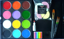 Starter Kit 1 contains :-
12 x TAG Regular 32g colours in a case- Black, White, Red, Yellow, Orange, Pink, Purple, Light Green, Mid Green, Light Blue, Royal Blue and Brown
4 x brushes-Roymac round  #2,#4,#6 & TAG #12 Filbert
1 x Regular Rainbow 50g
6 x Wicked Sponges
15 ml Holographic Silver Glitter in a puffer bottle.