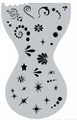 Mehron Airbrush Stencils created by world renowned face and body artist Donna Nowak.  Use these templates with LUX Airbrush makeup for quick and easy professional looking designs every time.  These professional quality templates are washable and re-usable.  5-styles to choose from - Peanut, Queen A-Nura, Sweet Pea, Voodoo & Radiance.