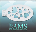 BAM Hearts stencil 1042