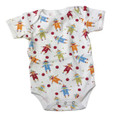 Printed Sock Monkey Infant Onesie - 9 - 12 Months
