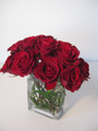Send Roses a new way, A Fresh Chic Roses way.  One Dozen Roses arrive in a contemporary rectangular grass lined vase.  Make a Chic statement with this stunning arrangement of roses.