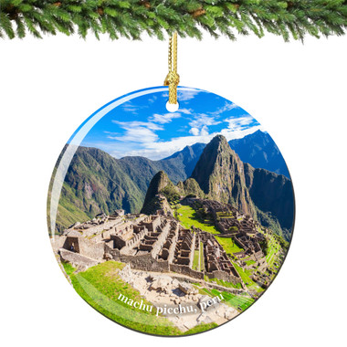 machu picchu peru christmas ornament porcelain machu picchu peru christmas ornament porcelain