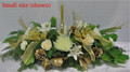 Royal White And Gold Holiday Centerpiece 