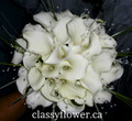 bridal bouquet with white mini calla lilies