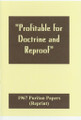 1967 - Profitable for Doctrine and Reproof