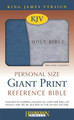 KJV Personal Size Giant Print Reference Bible (Blue/Gray)