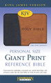 KJV Personal Size Giant Print Reference Bible (Black/Tan)