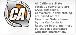 The Following are Instructions For Selecting The Aftermarket Catalytic Converters That Have Been Approved For Use In California: