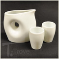 Yururi White Modern Sake Set